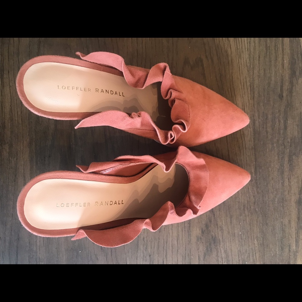 New never worn Loeffler Randall Langley mules